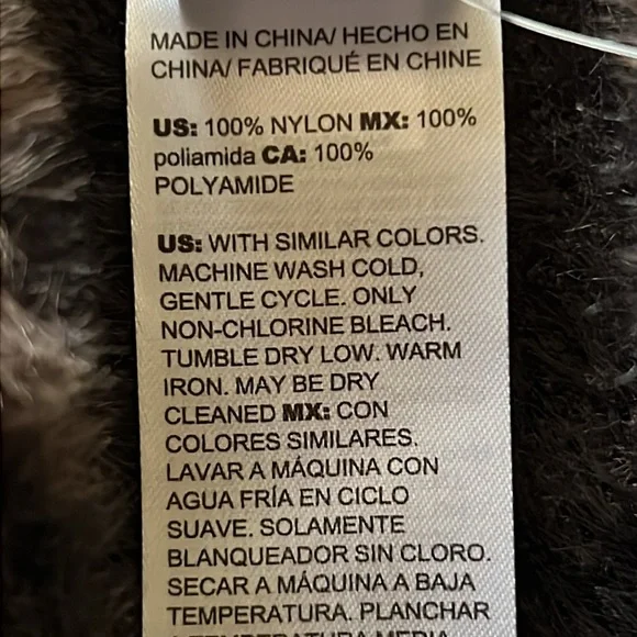 Chico’s feather knit jacquard animal print poncho - Picture 5 of 6